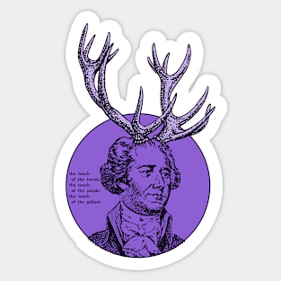 Alexander Hamilton - Heroic Purple Gallant Sticker